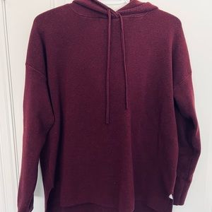 Massimo Dutti Women’s Burgundy Sweater Hoodie, Size M